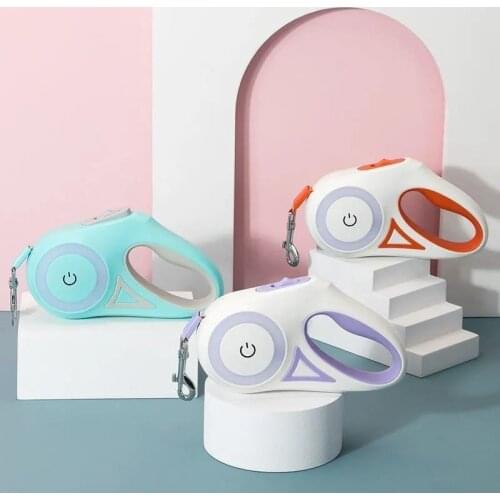 Hot 3/5m luminous Durable Dog Leash Automatic Retractable Nylon Cat Lead Extension Puppy Walking Running Lead Roulette For Dogs