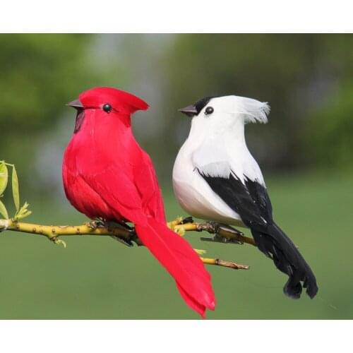 Creative Foam Feather Artificial Parrots Imitation Bird Model Home Outdoors Garden Wedding Decoration Ornament DIY Party