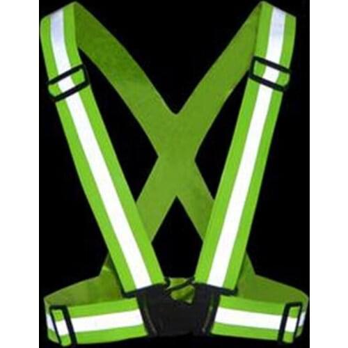 Cycling Vests Adjustable Safety Security High Visibility Reflective Vest Gear Stripes Outdoor Florescent Run Cycling Harness New