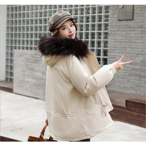 Female Winter Lightweight Down Jacket White Women Thick Warm Coat Long Sleeve Loose Jackets With Pocket Ultra Light Down Coats