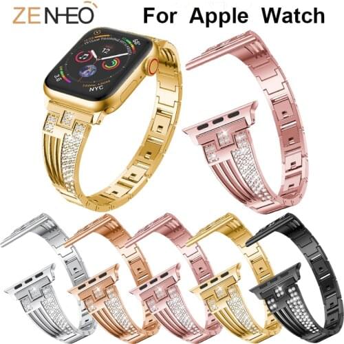 Womens bracelet metal for Apple Watch Band Series 4/3/2/1 38mm 42mm 40mm 44mm watches strap watchband for Apple watch wristband