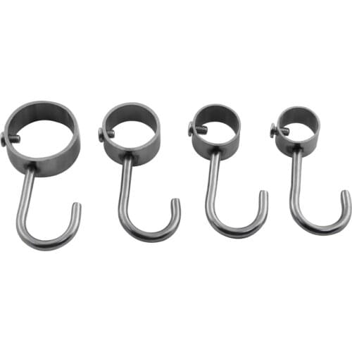 1Pcs Cabinet Wardrobe Clothes Rail Hook Clothes Holder Flange Hook Stainless Steel Clothes Pipe Holder Clothes Hook