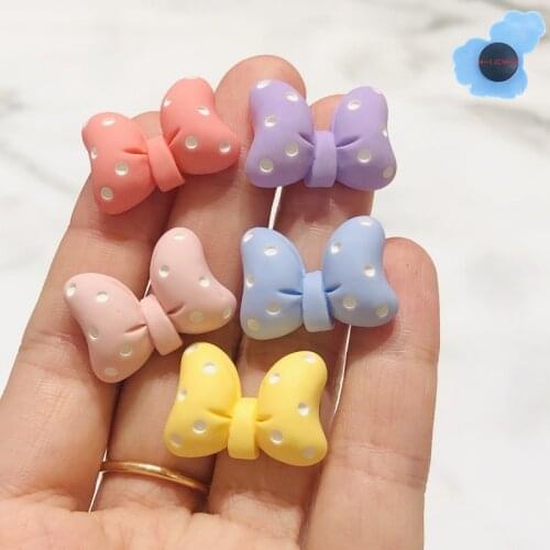 1Pcs Cute Rosette Bow-Knot Shoe Charms Garden Shoes Accessories 3D Resin Decoration Fit Holes Wristbands Croc Jibz Girls Gift