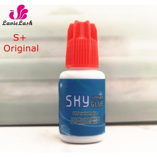 Free Shipping 10 bottles/lot Fastest Korea Sky Glue Red Cap 1-2s dry time Most Powerful S+ for Eyelash Extensions MSDS Adhesive
