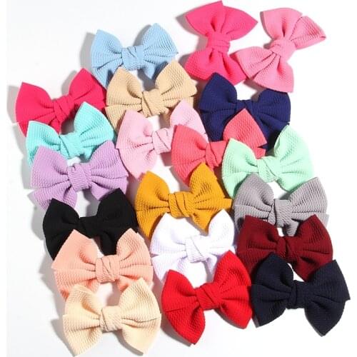 10PCS 11CM 4.3" High Quality Seersucker Waffle Hair Bows For Headbands Hair Accessories Boutique Hair Bow For Wedding Bouquet