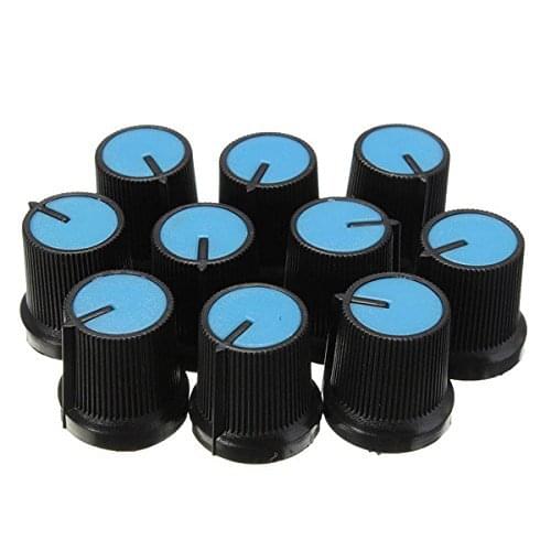 10pcs Plastic Volume Control Knob / Potentiometer Knob Cap for Encoder Potentiometer 6mm Round Shaft WH148 knobs