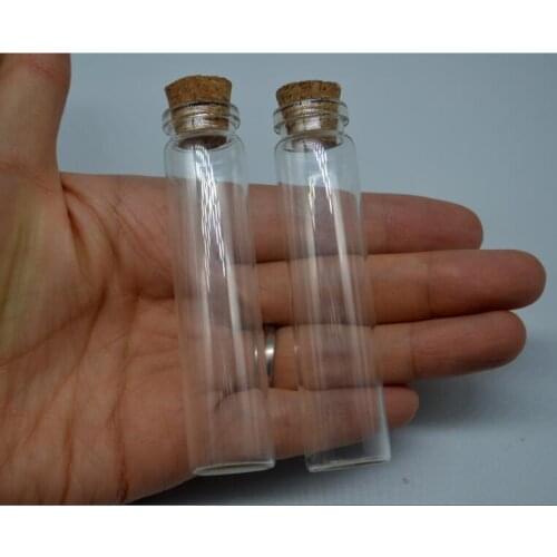 100pcs/lot 18x80mm transparent wishing glass bottle jars with wooden cork 80ml vial pendants glass globes diy finding