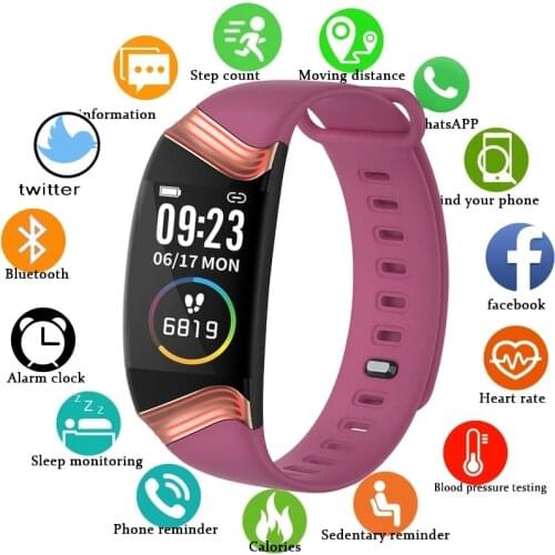 2021 New Smart Bracelet Women LED Breathing Light Smart Band Heart Rate Blood Pressure Monitor Sports Smart Wristband Men +Box