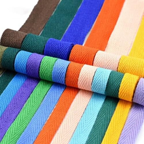 3Meter Colorful Herringbone Ribbon 10/20mm Cotton Weave Sewing Wedding Festival Decoration DIY Handmade Clothing Bag Accessories