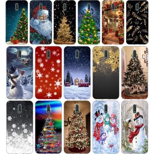 325FG Christmas holiday Tree New Year gift Soft Silicone Tpu Cover phone Case for Nokia 2.1 2.3 3 3.1 4.2 5 5.1 Plus 7.2 6 8