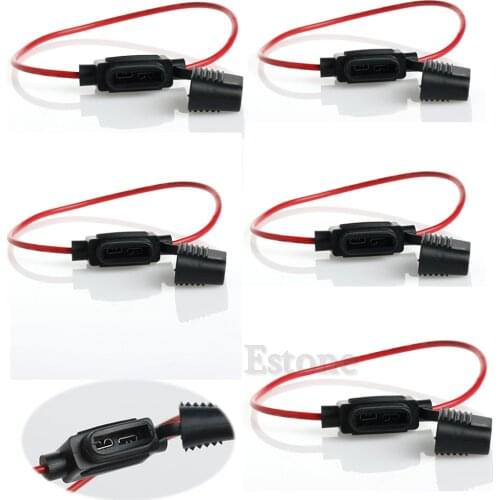 5 x In Line Mini Blade Fuse Holder Waterproof Proof for 12V 30A Fuses Car
