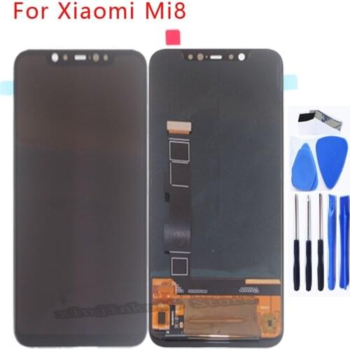 6.21" AMOLED For Xiaomi Mi8 Mi 8 M1803E1A LCD Display Touch Screen Digitizer Assembly For Xiaomi Mi8 LCD Screen Phone Repair kit