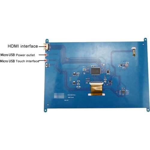 7" LCD Screen with Touch Digitizer Monitor for Raspberry Pi 3 B+ HDMI 800*480