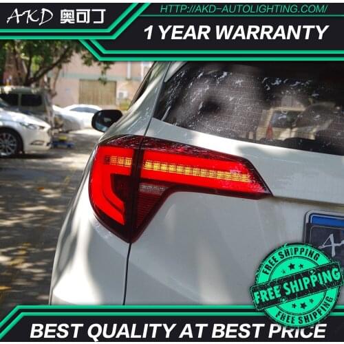AKD tuning cars Tail lights For Honda VEZEL HR-V 2014-2018 Taillights LED DRL Running lights Fog lights angel eyes Rear parking