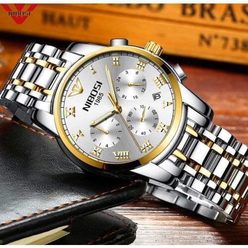 NIBOSI Mens Watches Top Brand Luxury Sport Watch Quartz Clock Waterproof Wrist Watch Male Military Watch Men Relogio Masculino