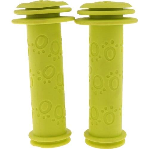 Baby Bike Handlebar Grips Non- Mushroom Handlebar Grips 1 Pair - D Type- Black