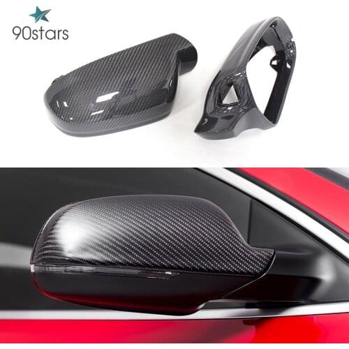 For Audi A4 B8.5 A5 S5 RS5 Carbon Fiber Rear View Side Mirror Cover Replacement Without Lane Assit & With side assit 2010 - 2016