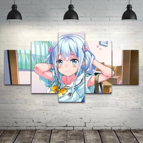 Home Decoration Eromanga Sensei Wall Art Prints 5 Panel Pictures Modular Anime Poster Painting Cuadros On Canvas For Living Room