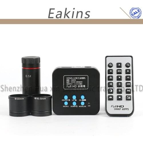 16MP 1080P HDMI USB Electronic Video Microscope Camera+CCD 0.5X Microscope Eyepiece C-Mount Lens For 23.2mm+30mmm+30.5mm Ring
