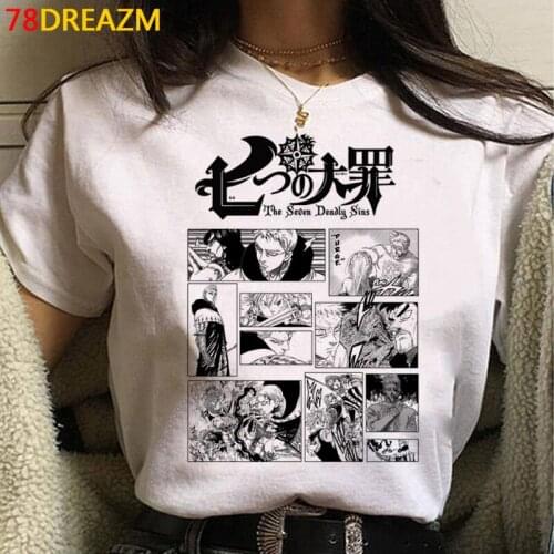 Seven Deadly Sins tshirt top tees men casual graphic tees harajuku japanese couple t-shirt t shirt ulzzang graphic tees women