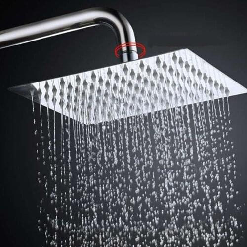 2021 New High Quality 10/8/6 Inch Stainless Steel Ultra-thin Waterfall Shower Heads Rainfall Shower Head Rain Square Round