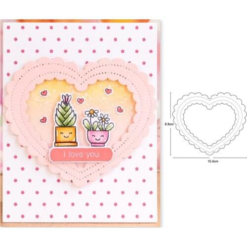 Customized dies Lace Heart Photo Frame Metal Cutting Dies Scrapbooking Embossing fustelle Paper Card Making Craft Stencils Dies