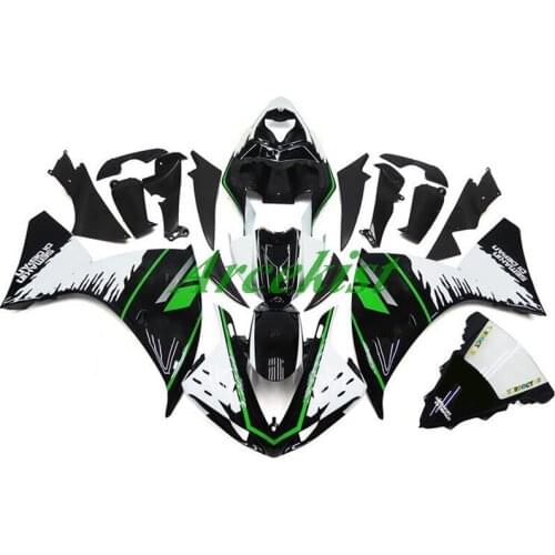 4Gifts Injection mold New ABS Whole Fairings Kit Fit for YAMAHA YZF-R1 R1 2009 2010 2011 09 10 11 Bodywork set Green white black