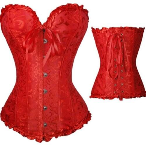 Womens Corset, Sexy Lace Floral Waist Shaping Bustier Top for Wedding Dating Costume Party Photography Plus Size
