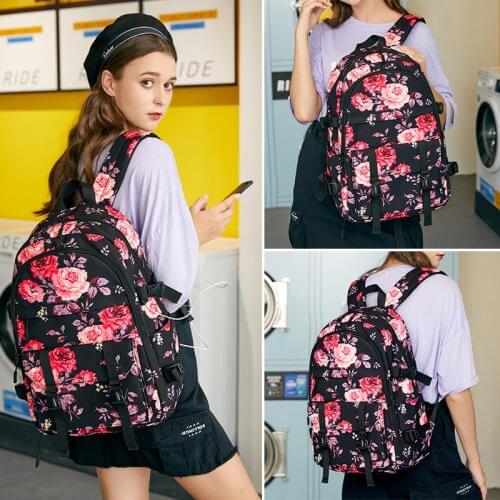 Fashion Women Backpack USB Charge Laptop Backpacks Waterproof School Bag For Girls College Students Bookbags Mochila 2021