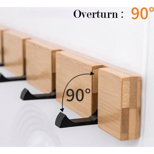 Wall Clothes Hooks Solid Wood Wall Hooks Household Clothes Shelf Towel Coat Hook Wall Hangers Bathroom Hook Wall Rack Key Holder