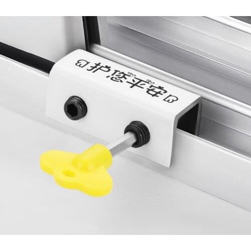 Household Improvement Hardware Window Security Key Lock Sliding Doors Windows Restrictor Child Safety Anti-theft Door Lock Stop