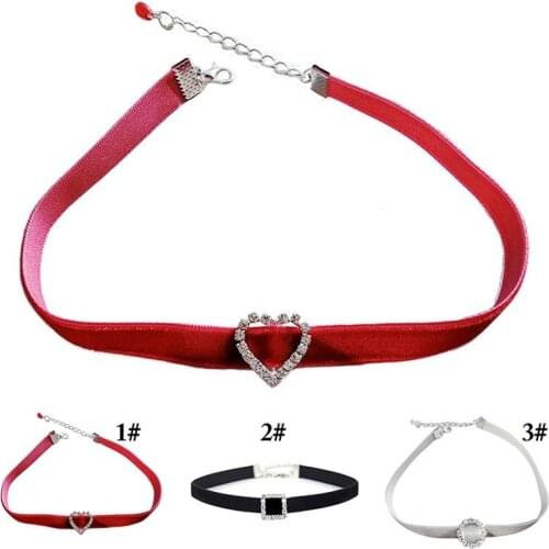 2020 Fashion Women Rhinestone Choker Adjustable Adorable Necklace Crystal Necklace Chain Women Jewelry