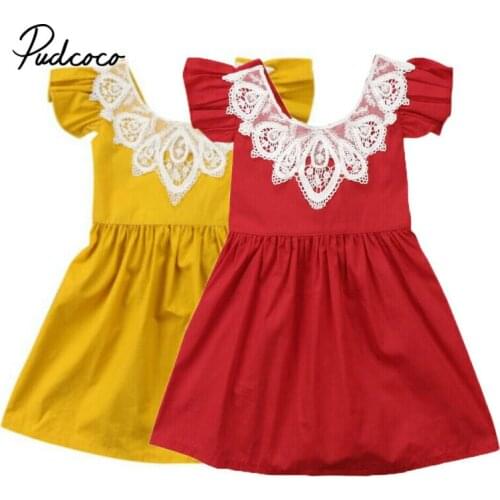 6M-4 Years Girls Solid Dress 2019 Summer Sleeveless White Lace Ball Gown Clothing Kids Baby Princess Dresses Children Clothes