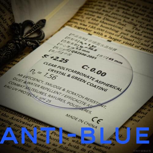 Fill a Prescription Anti-Blue Optical Lens Aspheric Positive Negative Diopters Scratch-resistant 1.56 1.61 1.67 1.74 Index