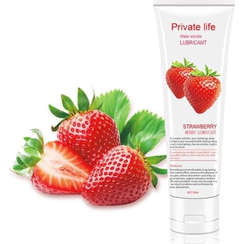 Sex Lubricant 100ml Water-based Lemon/Strawberry/Cherry Fruit Flavor Sex Oil Vaginal and Anal Gel Adults Sex Product oral