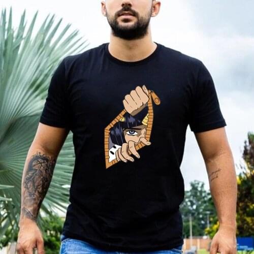 JoJos Bizarre Adventure - Bruno and Kakyoin Noriaki Men T Shirt Cool Anime Tee Summer Hot Sale Streetwear Cartoon Manga Tee