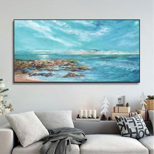 Nature Seascape Cloud Ocean Sea Sky Landscape Posters and Prints Oil Painting Printed on Canvas Wall Picture for Room Decoration