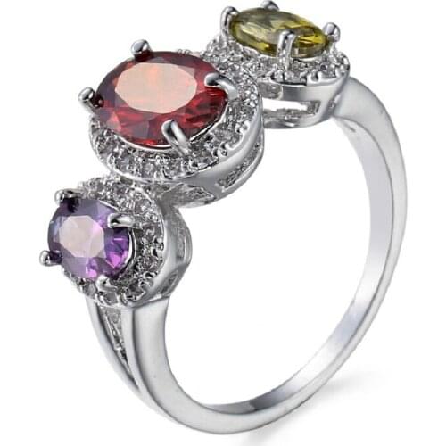 Luxury Ring for Women 925 Silver Jewelry with Oval Shape Zircon Gemstone Hand Ornament Finger Rings Wedding Party Gift Wholesale