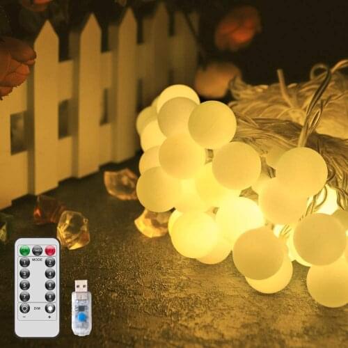 LED Globe WITH USB Fairy Lights,8 Modes,16.5ft Ball with Remote & Timer for Outdoor,Party,Xmas,Wedding,Bedroom Decoration