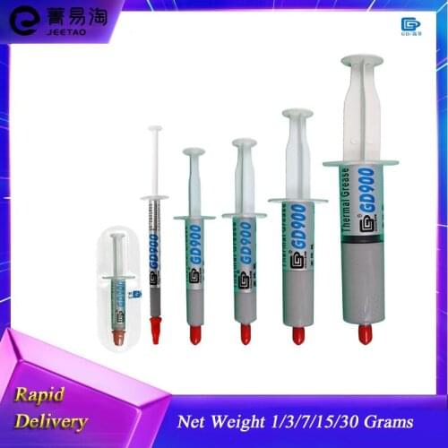 GD900 Thermal Conductive Grease Paste Net Weight 1/3/7/15/30 Grams Syringe Packaging Gray Plaster CPU Heat Sink Commpound SSY