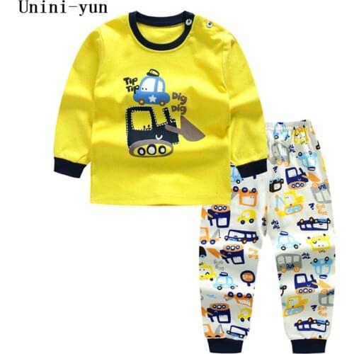 Unini-yun Spring Autumn Baby Boys Girls Cotton Full-sleeved Jacket+pants Boys Tracksuit Kids Clothing Set Baby Set 12M18M24M3T4T
