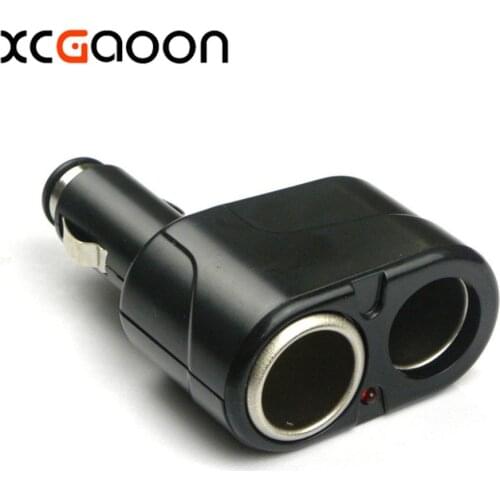 XCGaoon Car Charger Triple Cigarette Lighter Adapter 12V 24V 2 Ways Sockets for Mobile for Car DVR Camera for GPS etc