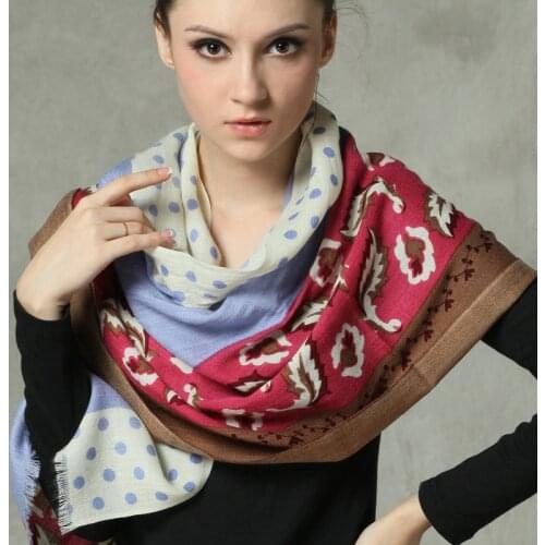 Woman 100% Australian Merino Wool Scarf Shawl Scarves Women New Fashion Style Wraps Warm Muffler silenziatore Auspufftopf Winter