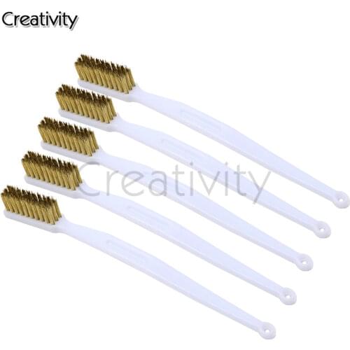 3D Printer Cleaner Tool Copper Wire Toothbrush Copper Brush Handle For Nozzle Block Hotend Cleaning Hot Bed Cleaning Parts