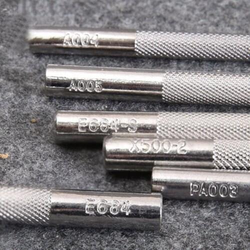 1 Pcs Leather Printing Tool Alloy Saddle Makin Carving Handmade Leatherwear Craft Working Leather Printed Punch Stamps EF