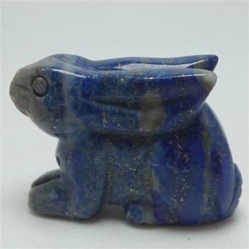 1pc 45-50mm Natural Lapis Lazuli Rabbit Sculpture Stones Crystals And Minerals for gifts Or Healing Quartz Home Decoration