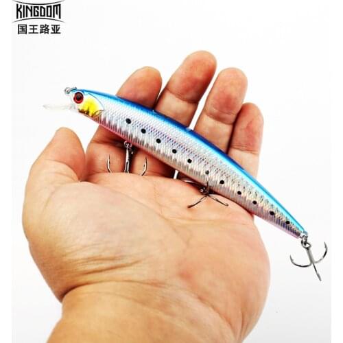 1PCS Kingdom 130mm/20g Fishing Lure Jerkbait Floating Minnow Fishing Tackle Plastic Lip With Strong Hook For Sea Water 3523