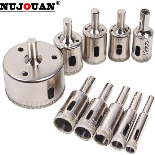 3-200mm 1Pc Round Shank Hole Saw Diamond Coated Core Drill Bit Masonry Tools For Glass Marble Opener Ceramic Tile Drilling Punch