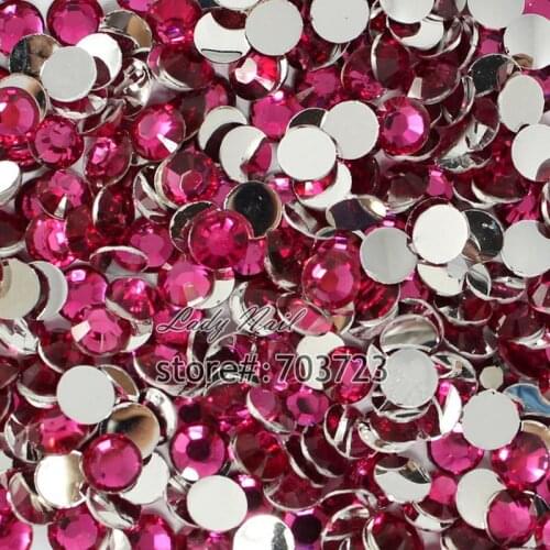 1000PCS ss30 6mm 3D Nail Art Gems Beads Nail Tools Decorations Glitter Rhinestones For Nail Jewelry Tips Dark Rose N13