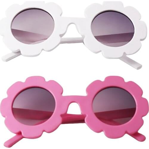 2Pcs Kids Sunglasses Party Favor Sun Flower Shape Polarized Sunglasses for Children Boys & Girls Classic Vintage Holiday Glasses